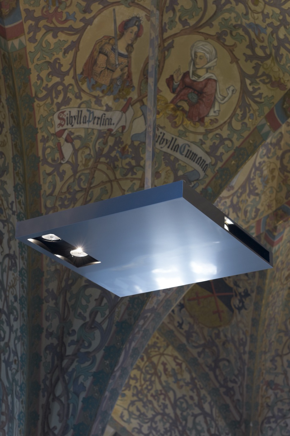 Albrechtsburg Meissen, Detail Pendelleuchte im Großen Gerichtssaal